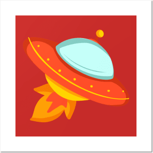 Cute UFO Posters and Art